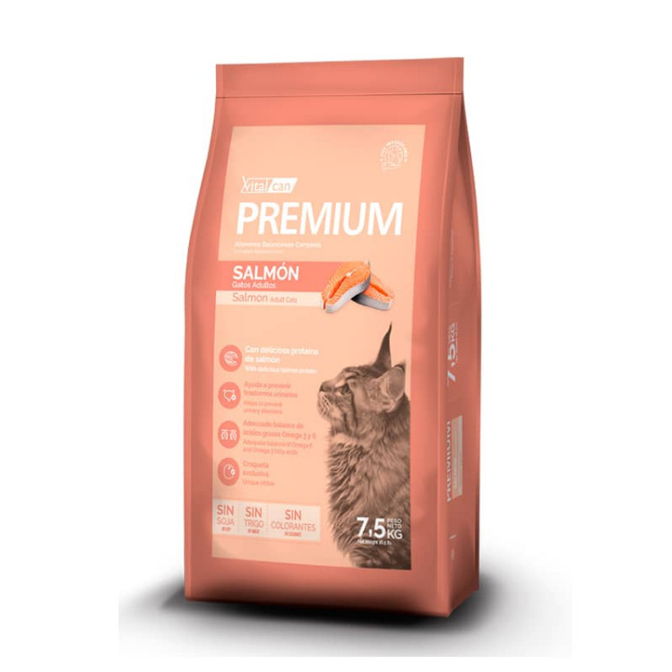 Vitalcan Premium Salmón Gatos Adultos 7,5 Kg