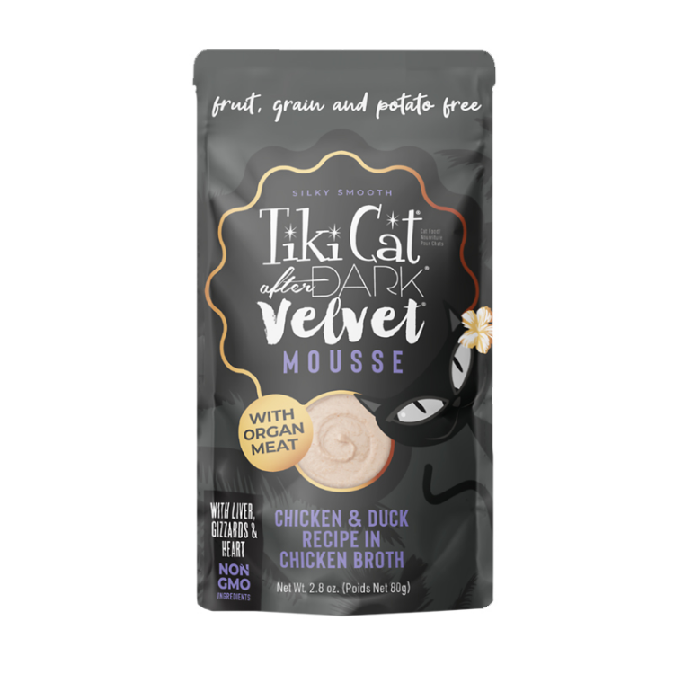 TIKI CAT AFTER DARK VELVET MOUSSE CHICKEN Y DUCK, 80 GR