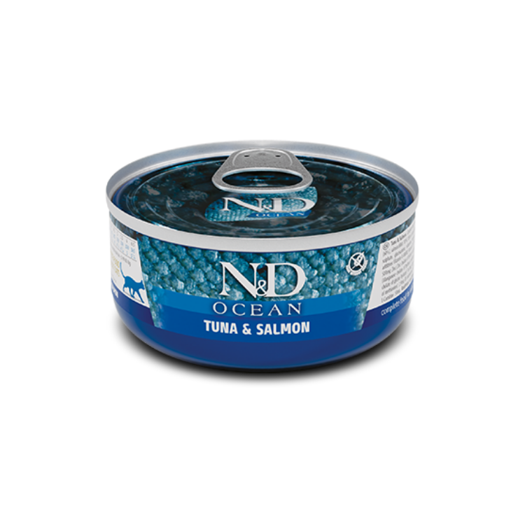 N&D CAT OCEAN TUNA AND SALMON 70 GR