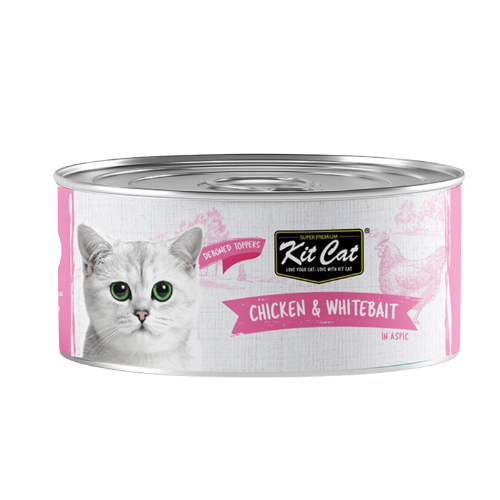 Kitcat 80g deboned chicken & whitebait toppers