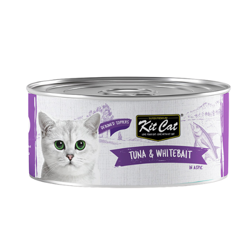 Kitcat 80g deboned tuna & whitebait toppers