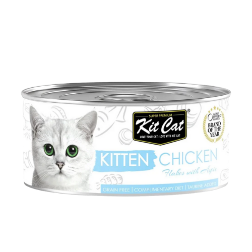 Kitcat 80g kitten chicken flakes/aspic