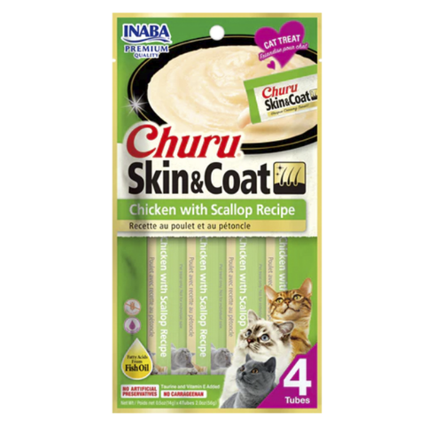 Churu Skin & Coat pollo y vieiras Recipe x 4