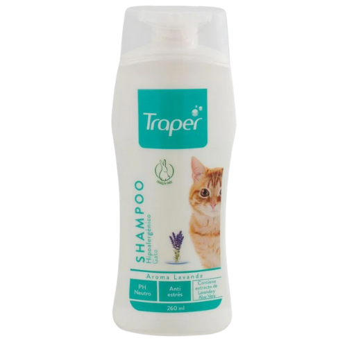 Traper Shampoo Hipoalergénico Gatos Aroma Lavanda 260 ml