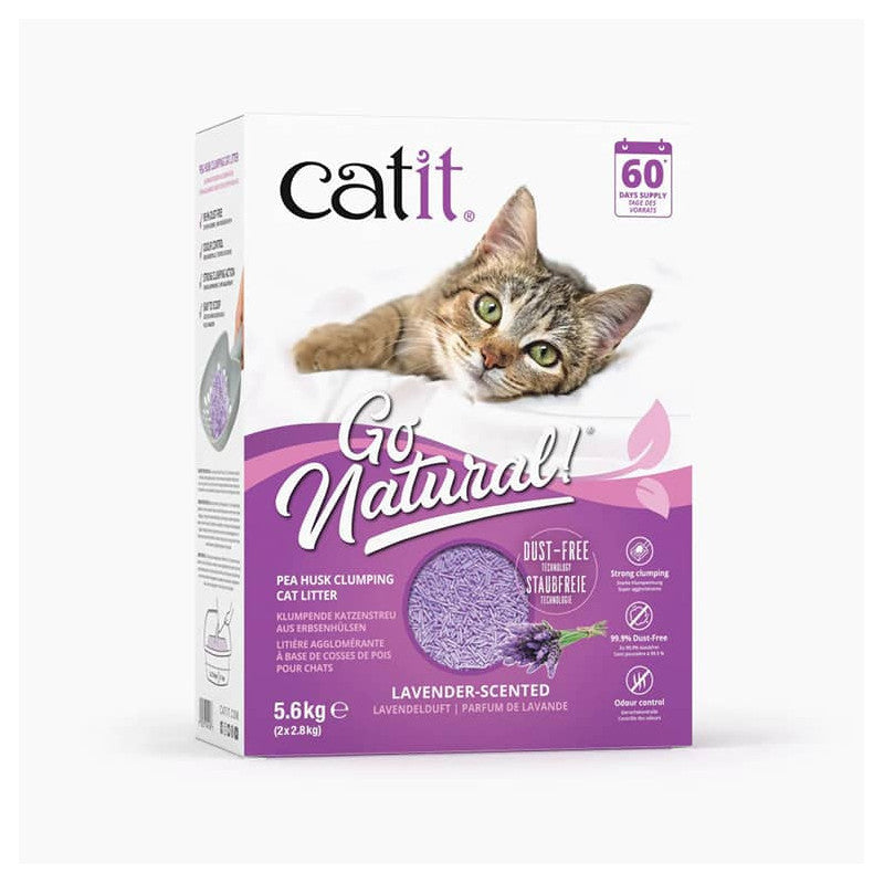 Catit Go natural arena biodegradable aglutinante lavanda