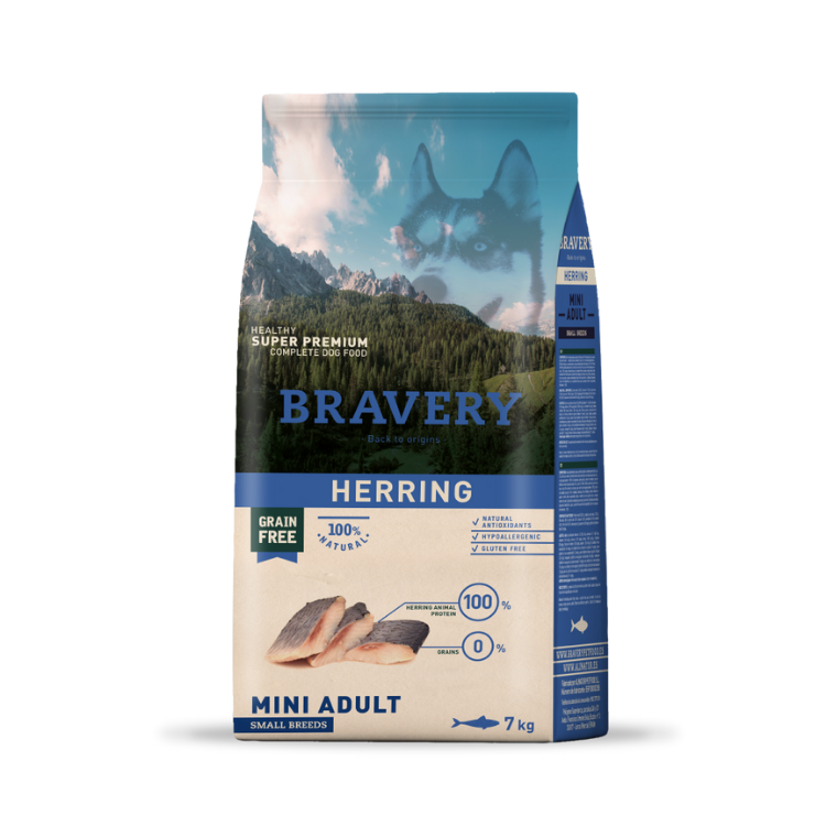 BRAVERY HERRING MINI ADULT SMALL BREEDS 7 KG
