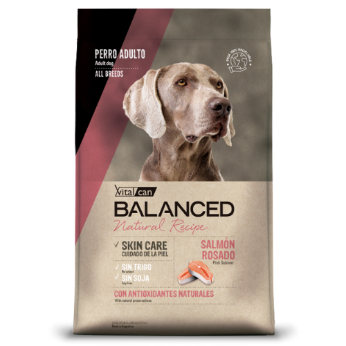 Balanced natural recipe salmon rosado perro adulto 3 kg