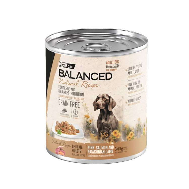 BALANCED NATURAL RECIPE FILETES SALMÓN Y CORDERO - ADULTO