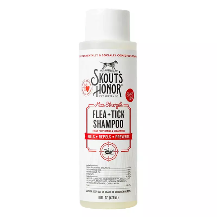 Skouts Honor - Shampoo Contra Pulgas y Garrapatas 473 ml