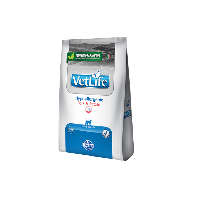 VetLife Gato Hipoalergénico Cerdo y Papa 2kg