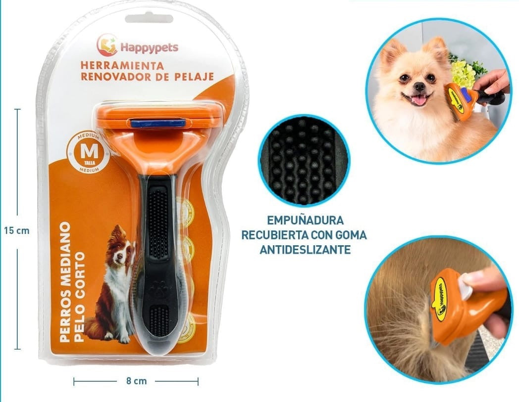 CEPILLO HAPPYPETS PERRO PELO LARGO M