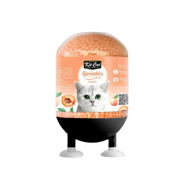 Kit Cat Litter Sprinkles Peach – Perlas Desodorizantes para Arena de Gato