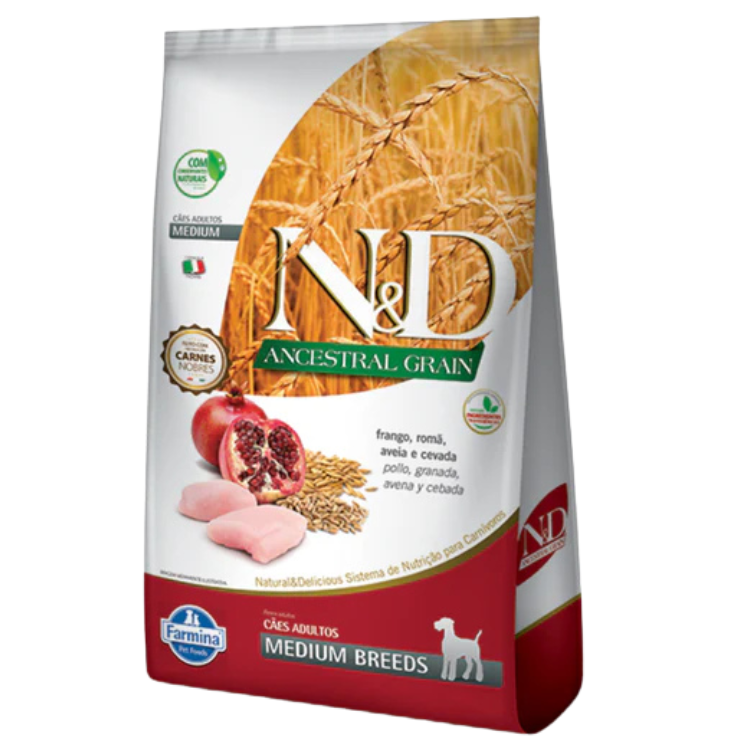 N&D Ancestral Grain Canine Adulto Medium Pollo 10,1 Kg