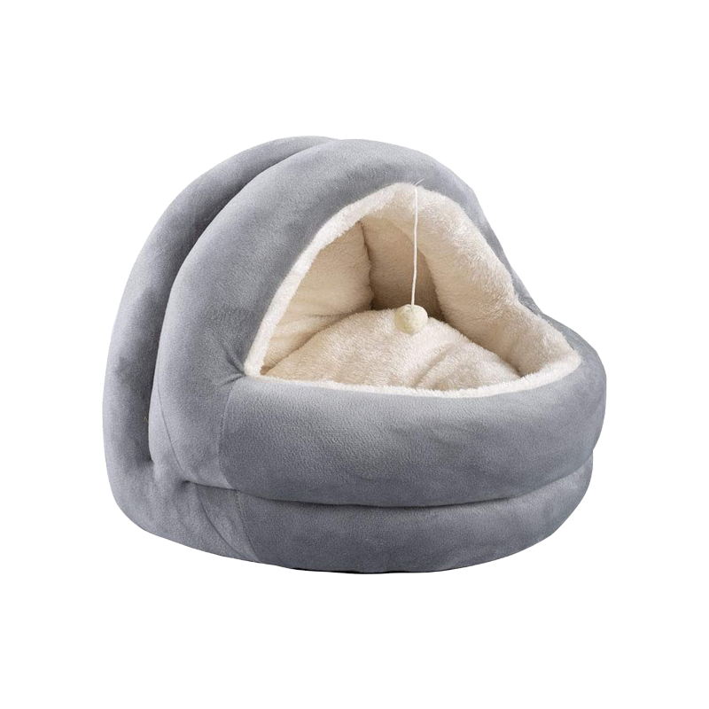Pawise Cama Tipo Iglú Gris para Gatos