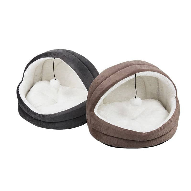 Pawise Cama Tipo Iglú Gris para Gatos