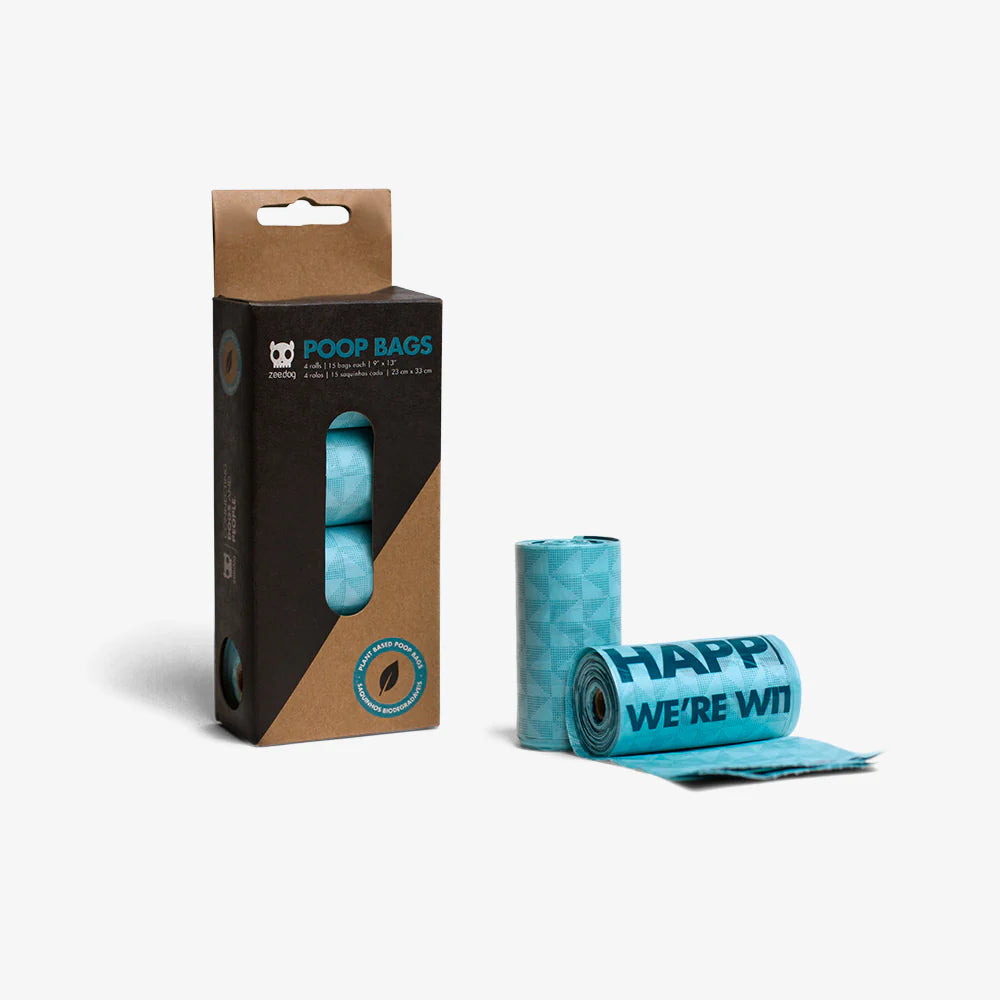 Poop Bags Pack Repuesto con 4 Rollos de Bolsas para Desechos de Perros