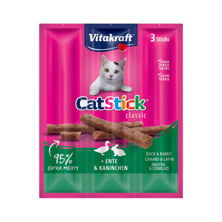 Cat Stick Vitakraft Conejo y Pato – Premio Blando para Gatos