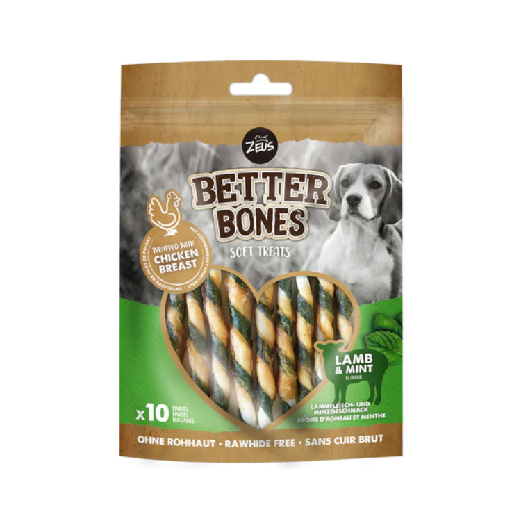 Snack Zeus Better Bones Palitos Cordero + Menta – Premio Dental para Perros