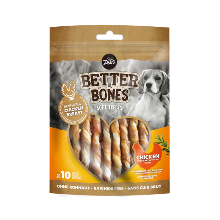 Snack Zeus Better Bones Palitos Pollo + Finas Hierbas – Premio Dental para Perros