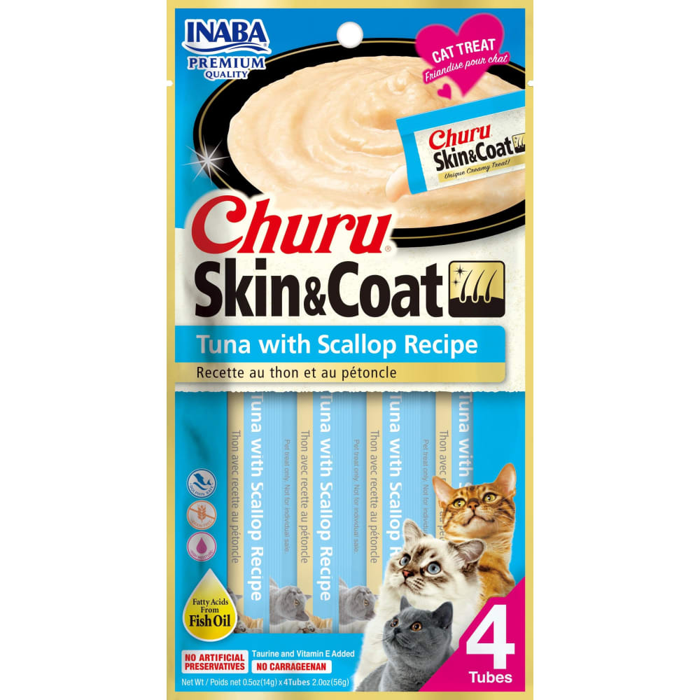 Churu Skin & Coat atún con vieiras Recipe x 4