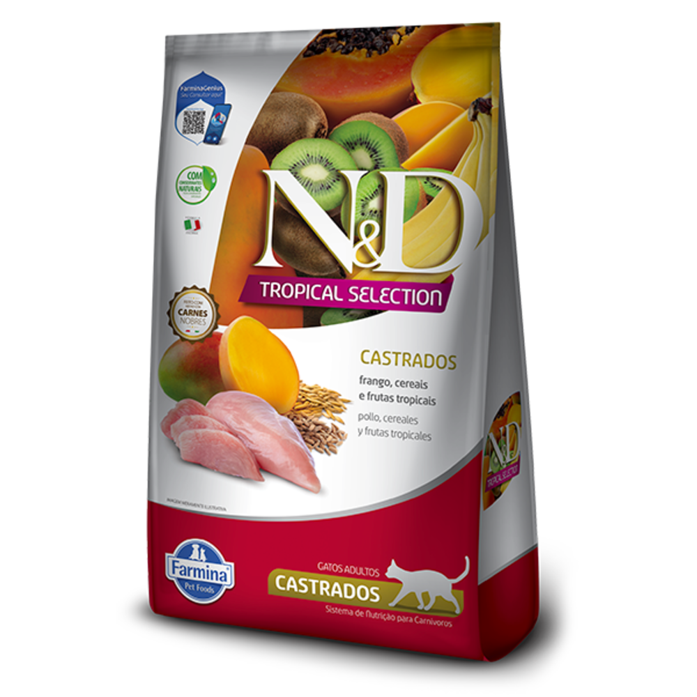 Farmina N&D Tropical Gato Adulto Castrado Pollo 7 kg – Alimento seco