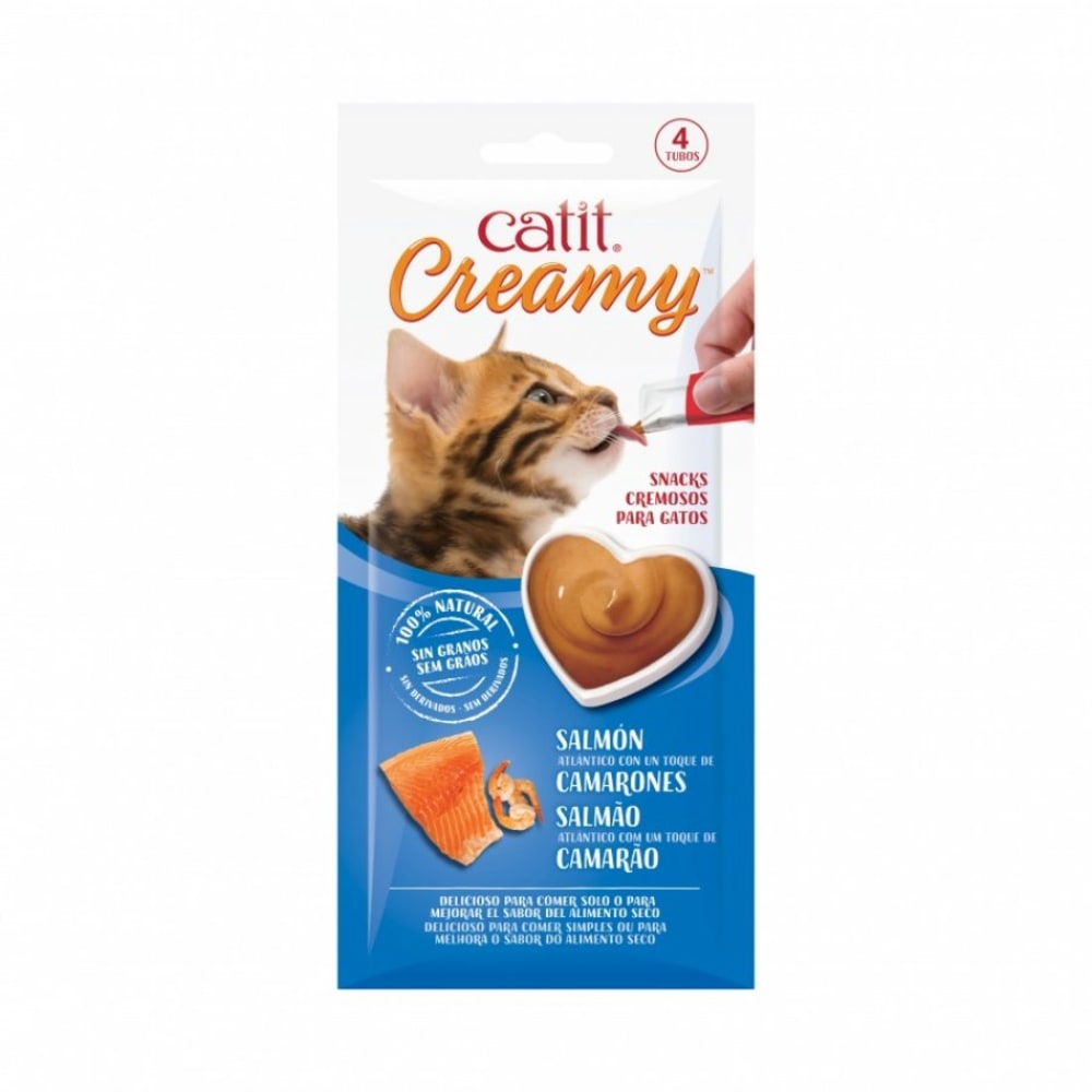 Catit Creamy Salmón y Camarones 40gr
