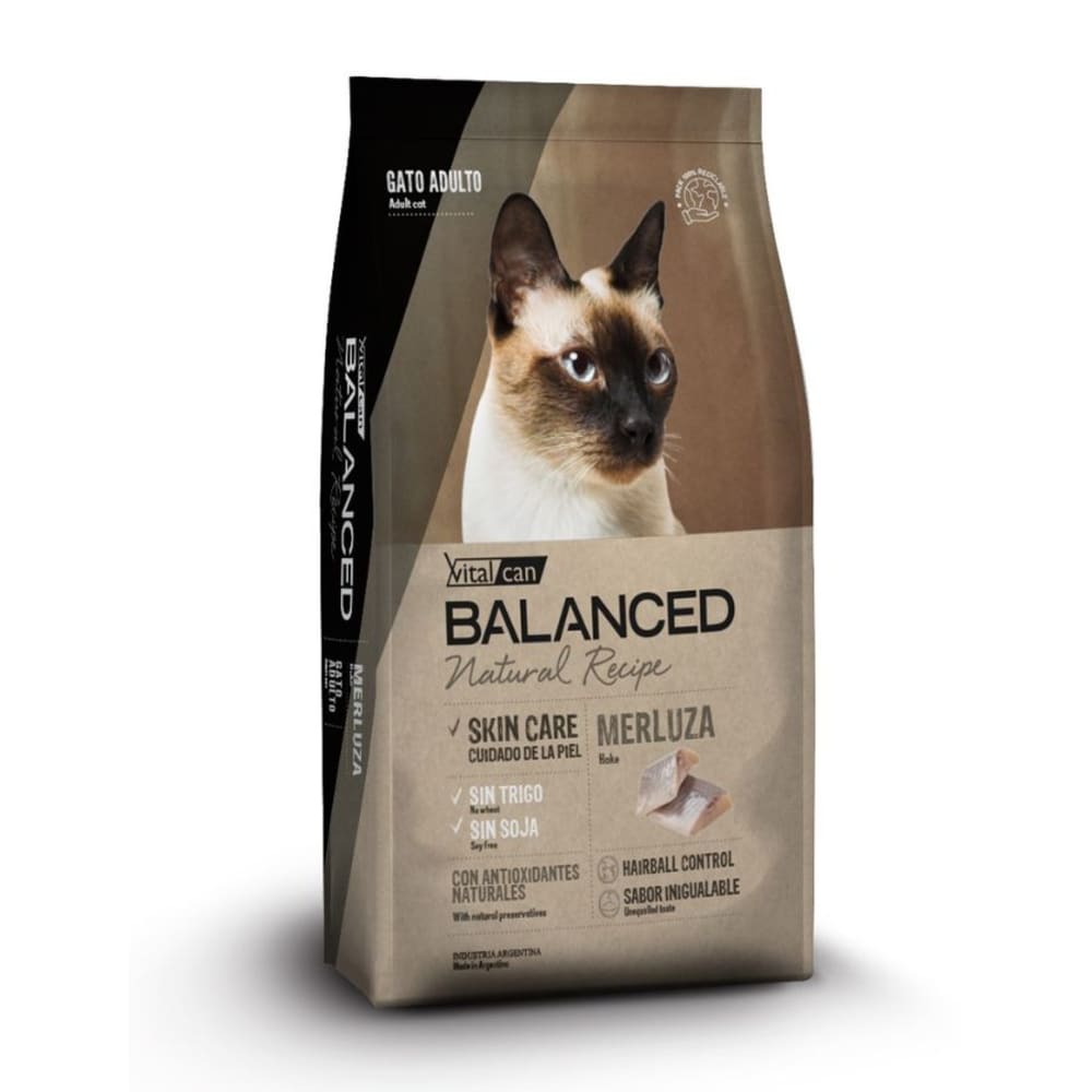 Balanced Natural Recipe Gato Adulto Merluza 7,5 kg – Alimento seco