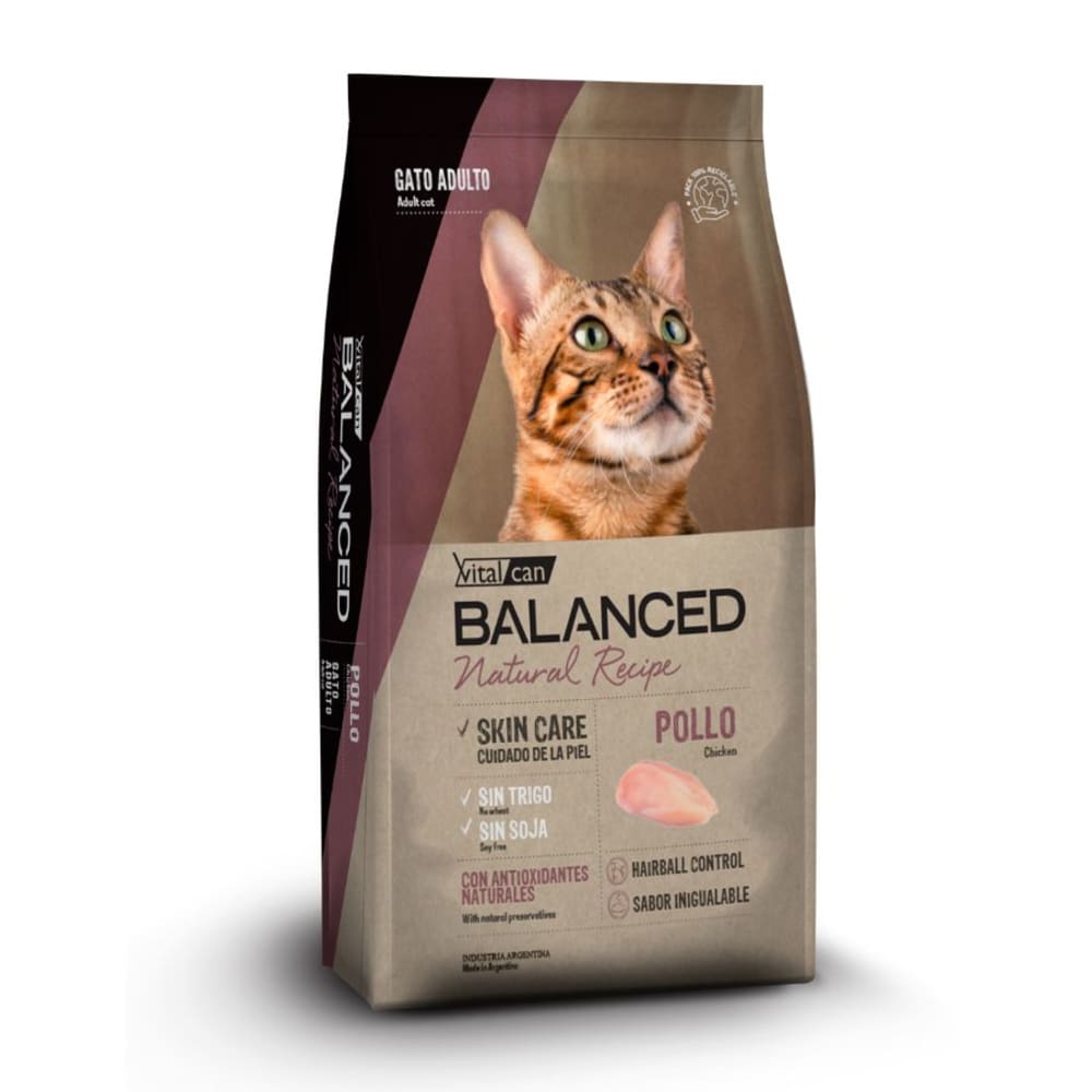Balanced Natural Recipe Gato Adulto Pollo 7,5 kg – Alimento seco