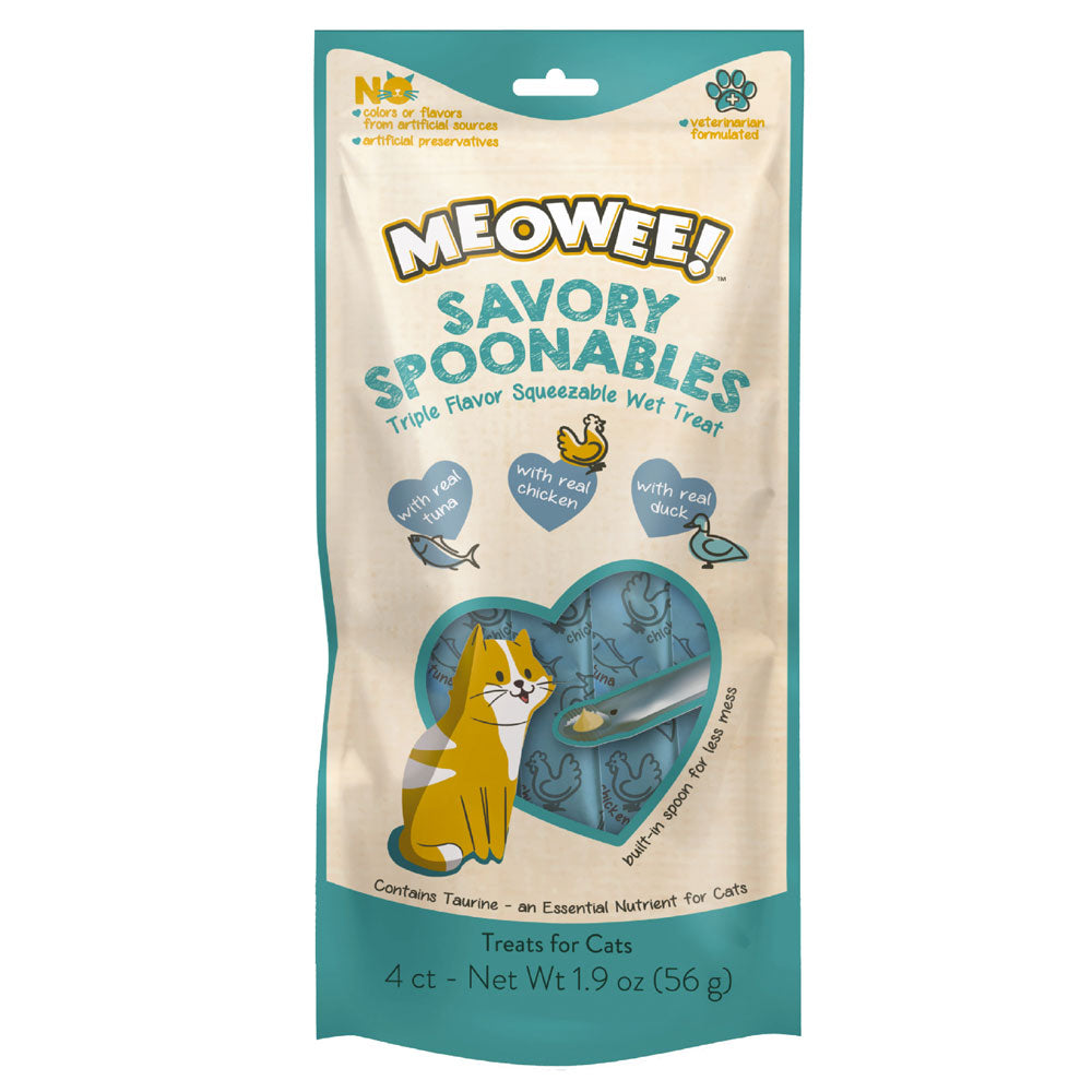 MEOWEE SPOON TUNA, CHICKEN AND DUCK 4TB 56 GR